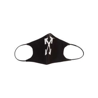 OFF-WHITE Mascherina Nera Con Frecce Bianche Donna