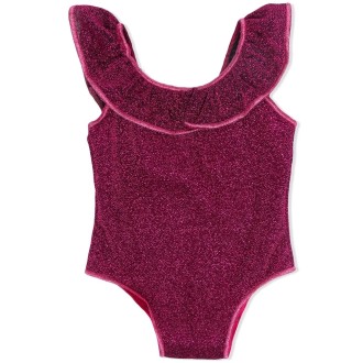 OSEREE KIDS Costume Intero In Lurex Fucsia Baby