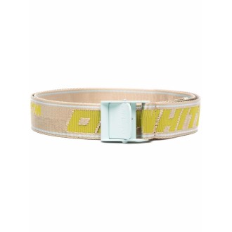OFF-WHITE Cintura Industrial In Tessuto Beige e Lime - Donna