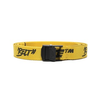 OFF-WHITE Cintura Quote Tape H25 Gialla e Nera - Uomo
