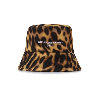 STELLA MC CARTNEY Cappello a Secchiello Donna Con Stampa Ghepardo e Logo Stella McCartney 2001
