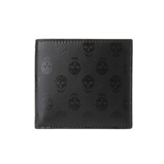 ALEXANDER MCQUEEN Portafoglio Biker Skull Nero Uomo
