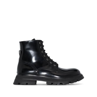ALEXANDER MCQUEEN Stivaletto Wander Nero Lucido Donna