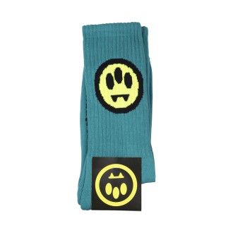 BARROW Calzini Unisex Verde Smeraldo Con Logo Intarsiato