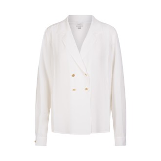 GIAMBATTISTA VALLI Blusa Donna In Seta Avorio Con Bottoni Dorati