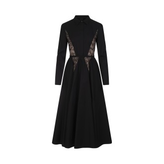 GIAMBATTISTA VALLI Abito Longuette Nero Con Inserti In Pizzo