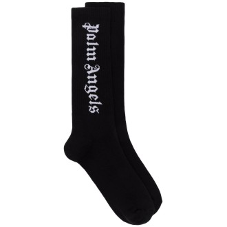 PALM ANGELS Calzini Neri Con Logo Verticale Uomo