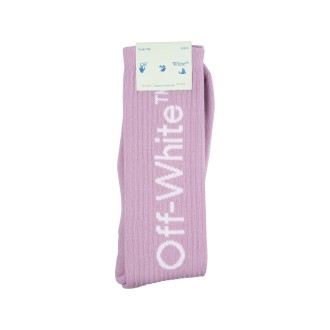 OFF-WHITE Calzini Lunghi Diag Helvetica Lilla Donna
