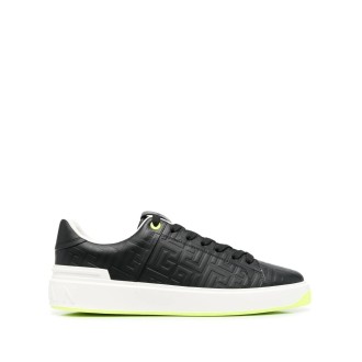 BALMAIN Sneakers B-Court Nere Uomo Con Monogramma