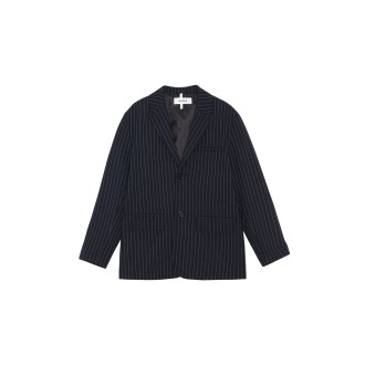 Blazer Gabe Gessato Blu in misto Lana