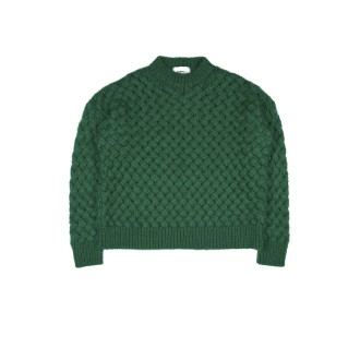 Maglione girocollo Braid Verde