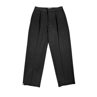 Pantalone Loose Nero in misto Lana