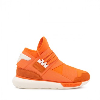 Adidas Y-3 - Orange Canvas Qasa High Sneakers