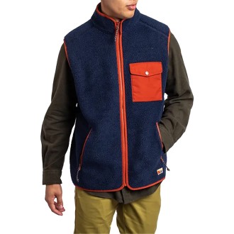 VARDAG PILE FLEECE VEST M NAVY/AUTUMN LEAF