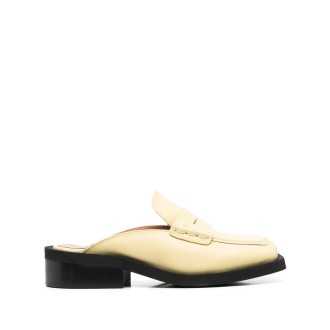 GANNI loafers in ecopelle giallo chiaro con tacco basso