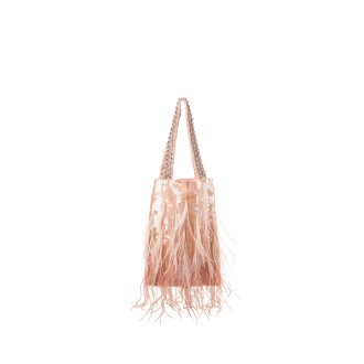 RETROFETE Borsa Avery Pesca Con Piume e Paillettes