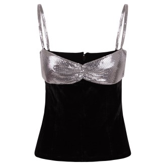 Paco Rabanne Aluminium Details Flared Tank Top 38