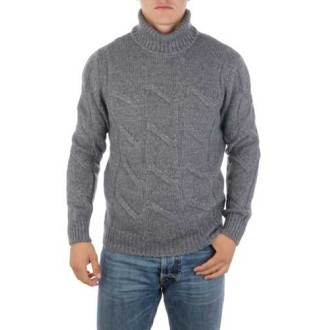 BARBA | Men's Cable Knit Turtleneck Sweater