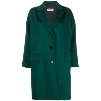 ALBERTO BIANI cappotto monopetto verde bosco in lana vergine