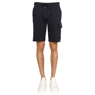 c.p. company cargo iconic lens bermuda shorts 