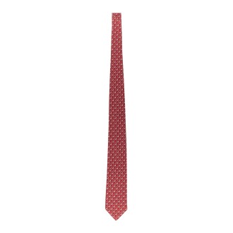 salvatore ferragamo tie with polo print