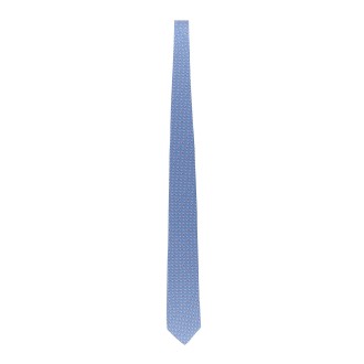 salvatore ferragamo tie with gancini print