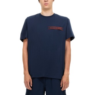 alexander mcqueen t-shirt with selvedge logo band