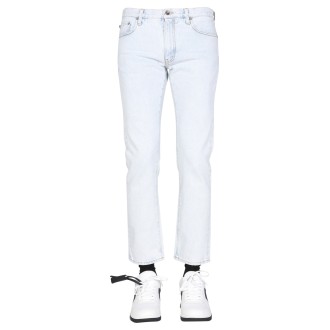 off-white slim fit jeans