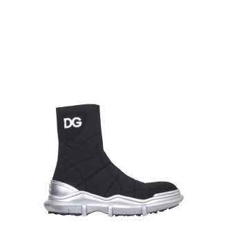 dolce & gabbana quilted knit boots