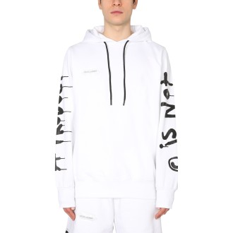disclaimer sweatshirt with screen print
