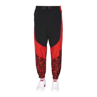 dolce & gabbana jogging pants with animal print