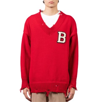 I'm Brian Maglieria Scollo A V Uomo Red
