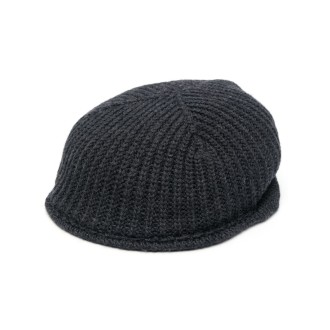 ALTEA cappello stile coppola grigio in lana a coste con bordo a coste
