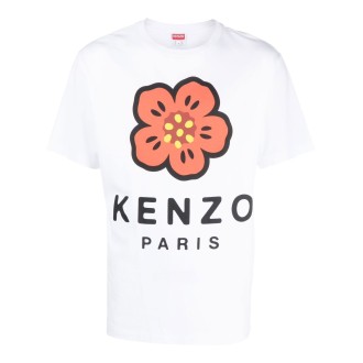 KENZO T-shirt bianca con logo 