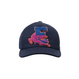 ETRO Cappello Da Baseball Donna Blu Navy Con Logo Etro