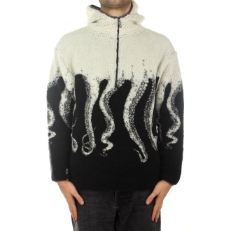 Octopus Felpe Con Zip Uomo White