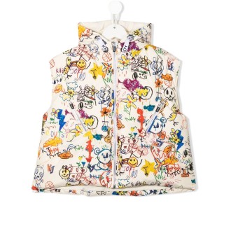 Khrisjoy `Bear Graffiti` Puffer Vest