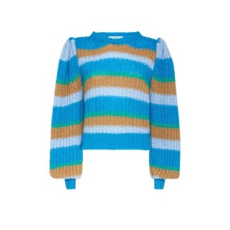 Maglia FLATIRON, di MVP WARDROBE, da donna, multicolor. Modello a maniche lunghe, caratterizzato da dettaglio a sbuffo sulla spalla e manica ampia. Scollo rotondo. Polsi a costine. Vestibilità regolare. 