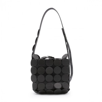 Issey Miyake - Black Leather Shoulder Bag