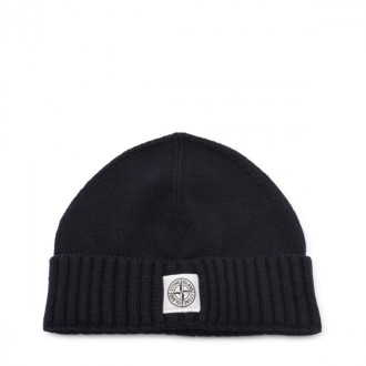 Stone Island - Navy Blue Cotton Blend Beanie