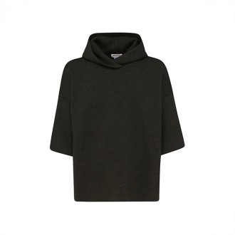 Ma Ry Ya - Dark Blue Virgin Wool Hoodie Knit Jumper