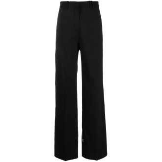 JACQUEMUS pantaloni neri con gamba affusolata in lana vergine