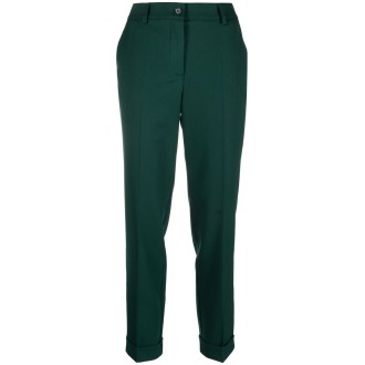 P.A.R.O.S.H. pantalone sartoriale in lana vergine verde bosco