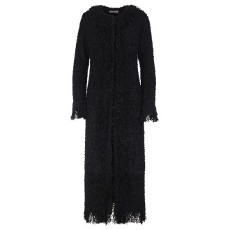 CHARLOTT Cappotto Lungo Donna In Lana Mongolia Nera