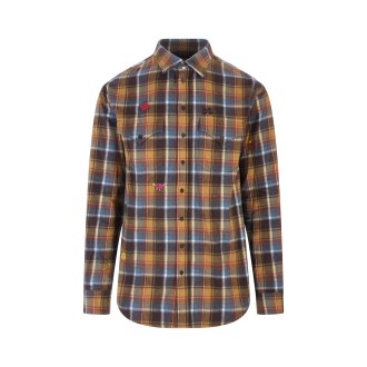 DSQUARED2 Camicia Monster Drop Gialla Check Uomo