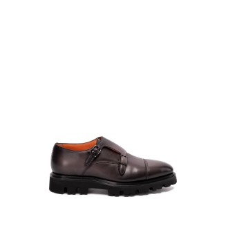 Santoni `Ezra` Buckled Shoes