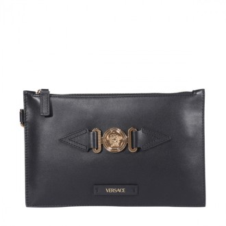 Versace - Black Leather Medusa Biggie Bag
