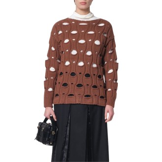 Tela9 Maglieria Girocollo Donna Marrone