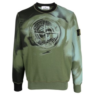 Stone Island Printed Crew-Neck Sweater