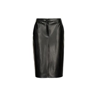 Gonna GODIVA, di PINKO, da donna, colore nero. Modello longuette a tubino, realizzato in tessuto effetto pelle. Caratterizzato da due tasche laterali, spacco centrale sul fondo davanti e vita con passanti per cintura. Chiusura con zip e gancio nascosto. V